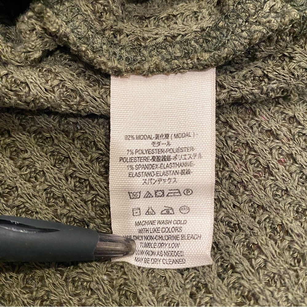 We The Free | Kate Waffle Knit Top Army Green Size XS - Picture 7 of 8